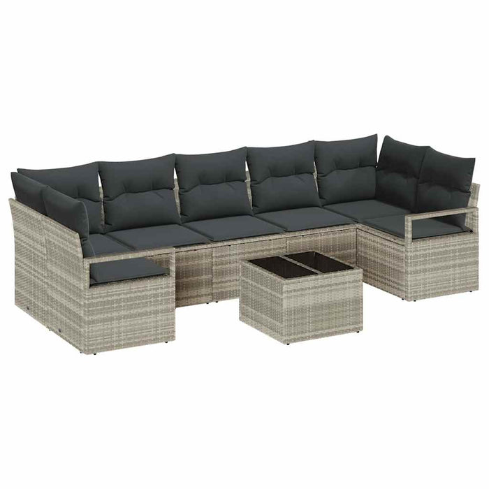 Set de canapele pentru grădină 8 pcs Gri deschis, Gri închis - WALTI WALTI