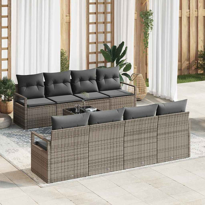 Set de canapele pentru grădină 7 pcs Gri 55 x 55 x 37 cm - WALTI WALTI