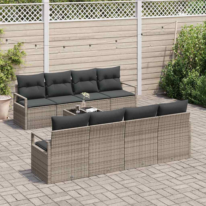 Set de canapele pentru grădină 7 pcs Gri 55 x 55 x 37 cm - WALTI WALTI