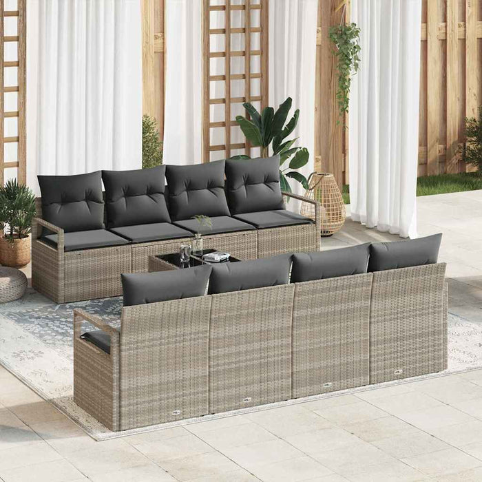 Set de canapele pentru grădină 7 pcs Gri deschis - WALTI WALTI