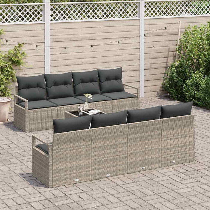 Set de canapele pentru grădină 7 pcs Gri deschis - WALTI WALTI