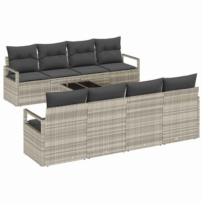 Set de canapele pentru grădină 7 pcs Gri deschis - WALTI WALTI