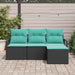 Set de canapea 4 pcs Negru poliratan - WALTI WALTI