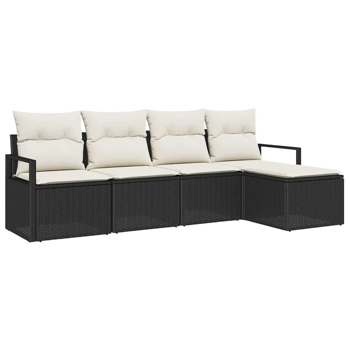 Set de canapea 5 pcs Negru poliratan - WALTI WALTI
