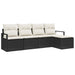 Set de canapea 5 pcs Negru poliratan - WALTI WALTI