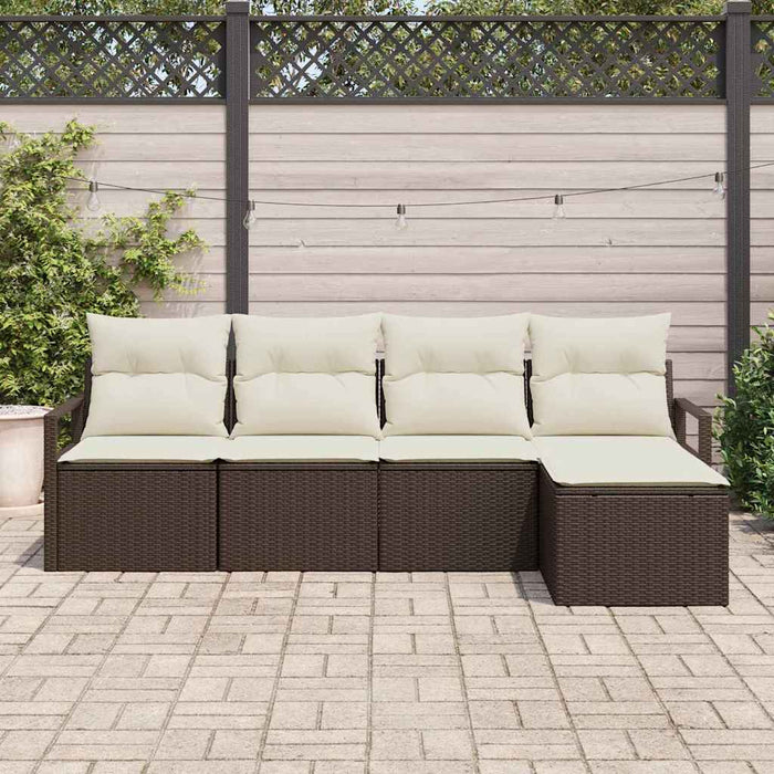 Set de canapea 5 pcs Maro poliratan - WALTI WALTI