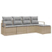 Set de canapele pentru grădină 5 pcs Bej Rattan poli - WALTI WALTI
