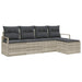 Set de canapele pentru grădină 5 pcs Gri deschis Rattan poli - WALTI WALTI
