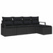 Set de canapele pentru grădină 5 pcs Negru Rattan poli - WALTI WALTI