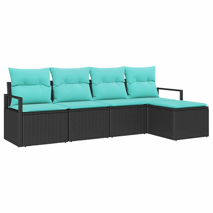 Set de canapea 5 pcs Negru poliratan - WALTI WALTI