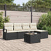 Set de canapele pentru grădină 6 pcs Negru Rattan poli - WALTI WALTI