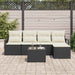 Set de canapele pentru grădină 6 pcs Negru Rattan poli - WALTI WALTI