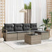 Set de canapele pentru grădină 6 pcs Gri Rattan poli - WALTI WALTI