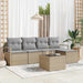 Set de canapele pentru grădină 6 pcs Bej Rattan poli - WALTI WALTI