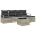 Set de canapele pentru grădină 6 pcs Gri deschis Rattan poli - WALTI WALTI