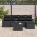 Set de canapele pentru grădină 6 pcs Negru Rattan poli - WALTI WALTI