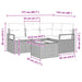Set de canapea 5 pcs Gri poliratan - WALTI WALTI