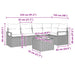 Set de canapea 6 pcs Gri poliratan - WALTI WALTI