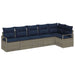 Set de canapea 6 pcs Gri poliratan - WALTI WALTI