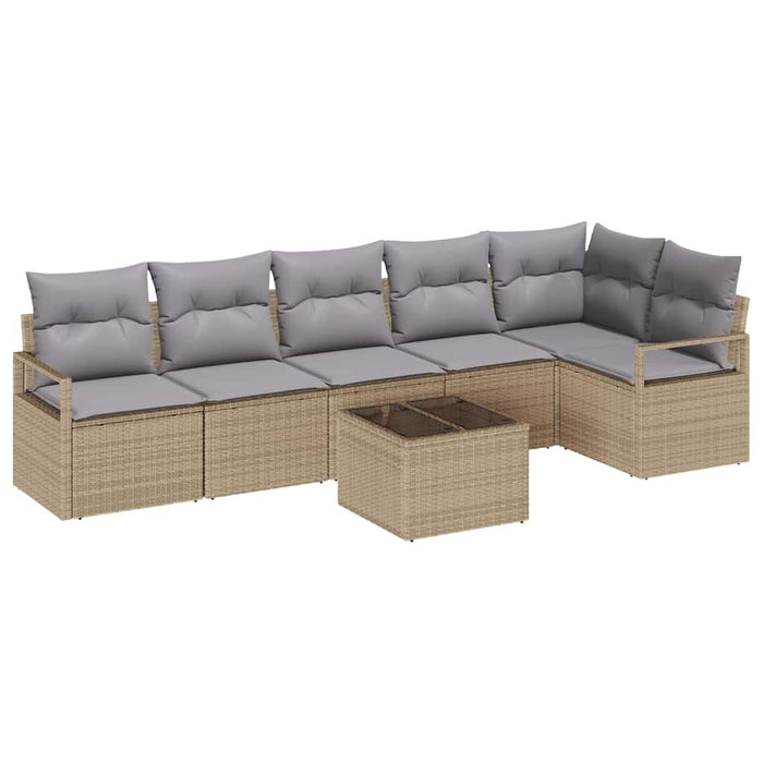 Set Canapea de Grădină vidaXL cu Perne Ratan Poly Negru - WALTI WALTI