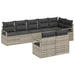 Set de canapea de grădină vidaXL cu 8 piese cu perne gri deschis din ratan poli - WALTI WALTI