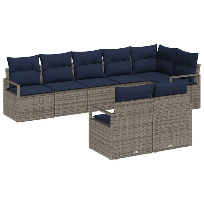 Set de canapea 8 pcs Gri poliratan - WALTI WALTI