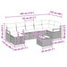 Set de canapele de grădină cu 7 piese din ratan sintetic maron - WALTI WALTI