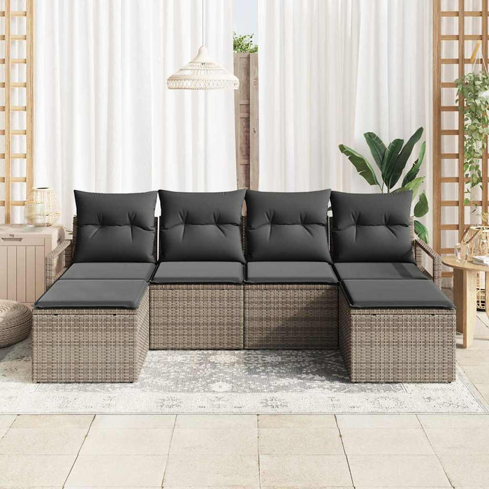 Set de canapea 6 pcs Gri poliratan - WALTI WALTI