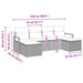 Set de canapea 6 pcs Gri poliratan - WALTI WALTI