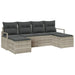 Set de canapea 6 pcs Gri deschis poliratan - WALTI WALTI