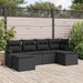 Set de canapea 6 pcs Negru poliratan - WALTI WALTI