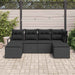 Set de canapea 6 pcs Negru poliratan - WALTI WALTI
