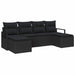 Set de canapea 6 pcs Negru poliratan - WALTI WALTI