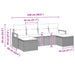 Set de canapea 6 pcs Maro poliratan - WALTI WALTI