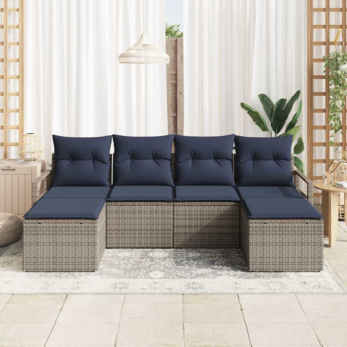 Set de canapea 6 pcs Gri poliratan - WALTI WALTI