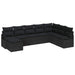 Set de canapea de grădină vidaXL 8 piese Negru Ratan Poly - WALTI WALTI