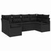 Set de canapea cu pernă 6 pcs Negru poliratan - WALTI WALTI