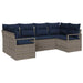 Set de canapea cu pernă 6 pcs Gri Poli Rattan - WALTI WALTI