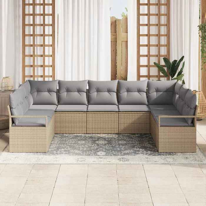 Set de canapele pentru grădină 7 pcs Bej Rattan poli - WALTI WALTI