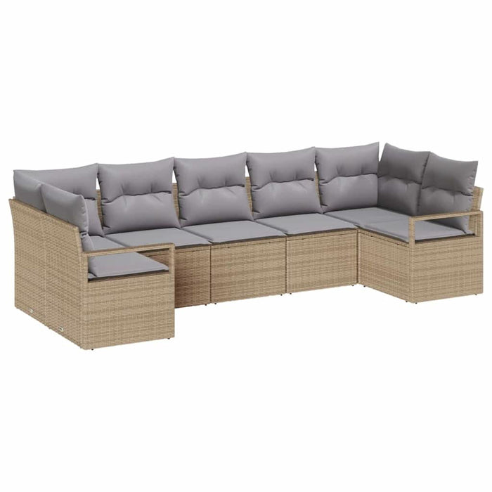 Set de canapele pentru grădină 7 pcs Bej Rattan poli - WALTI WALTI