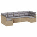 Set de canapele pentru grădină 7 pcs Bej Rattan poli - WALTI WALTI