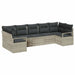 Set de canapele pentru grădină 7 pcs Gri deschis Rattan poli - WALTI WALTI