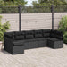 Set de canapele pentru grădină 7 pcs Negru Rattan poli - WALTI WALTI