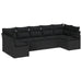 Set de canapele pentru grădină 7 pcs Negru Rattan poli - WALTI WALTI
