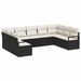 Set de canapea cu pernă 9 pcs Negru poliratan - WALTI WALTI