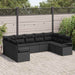 Set de canapea cu pernă 9 pcs Negru poliratan - WALTI WALTI
