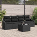 Set de canapele pentru grădină 5 pcs Negru 55 x 55 x 37 cm - WALTI WALTI