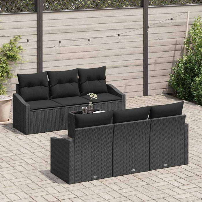 Set de canapele pentru grădină 7 pcs Negru 55 x 55 x 37 cm - WALTI WALTI