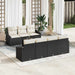 Set de canapele pentru grădină cu pernă 8 pcs Negru, Crem - WALTI WALTI