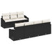 Set de canapele pentru grădină cu pernă 8 pcs Negru, Crem - WALTI WALTI